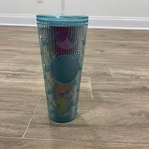 Starbucks Tumbler with Lid and Straw - Rainbow Print, 24oz